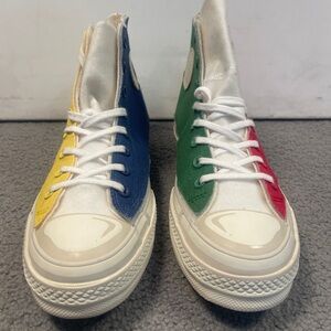 Converse X Joshua Vides Chuck 70 Hi Shoes Men’s 11.5 Multicolor Panel New